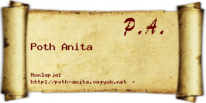 Poth Anita névjegykártya
